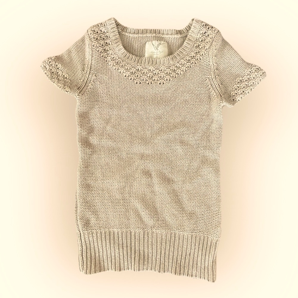 Y2K American Eagle Outfitters Beige Knit Sweater